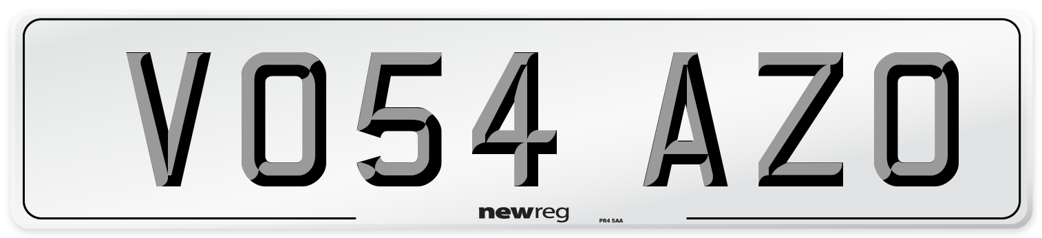 VO54 AZO Number Plate from New Reg